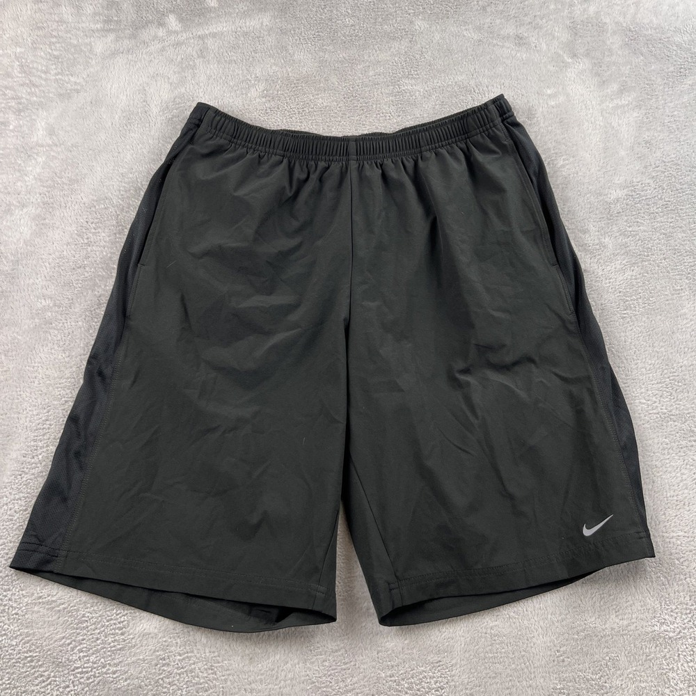 Nike Performance Athletic Training Shorts 2XL Black Men Gym Workout Running